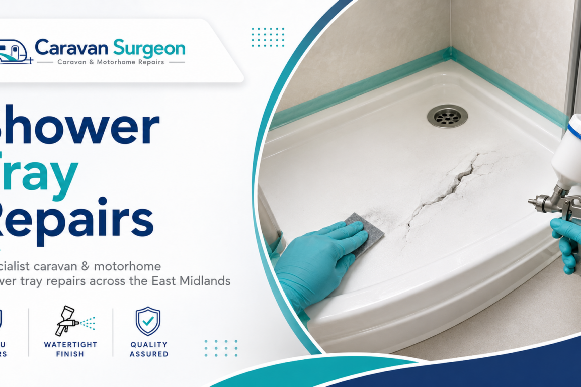 caravan shower tray repairs