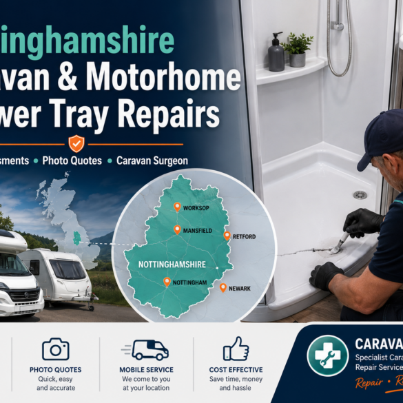 caravan shower tray repairs nottinghamshire