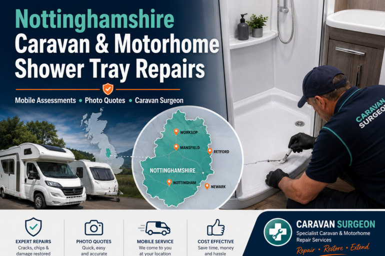 caravan shower tray repairs nottinghamshire