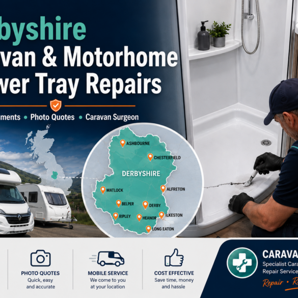 caravan shower tray repairs derbyshire