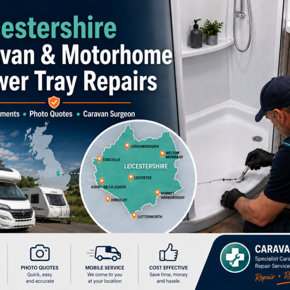 caravan shower tray repairs leicestershire