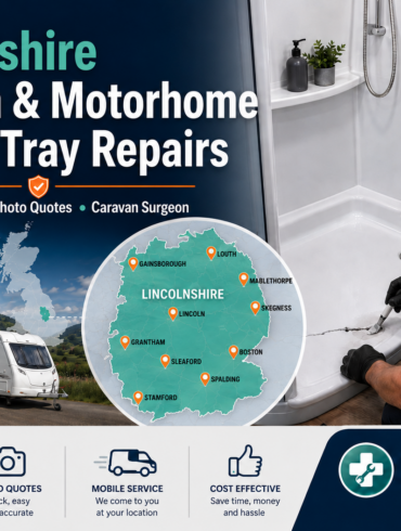 caravan shower tray repairs lincolnshire
